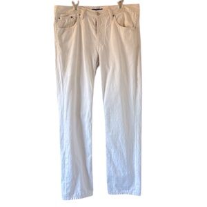 Industry Of All Nations Unisex Organic cotton Selvedge Denim Off White Jeans 32